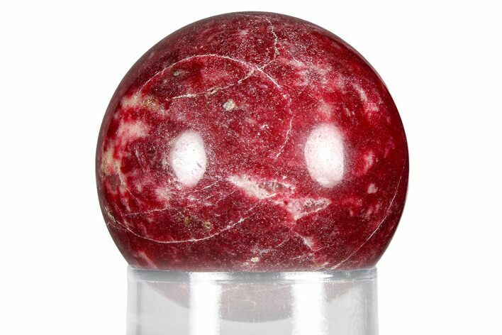 Vibrant Pink, Polished Thulite Sphere - Trondheim, Norway #380808